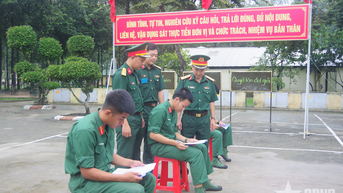 Sư đoàn 9 (Quân đoàn 34) tổ chức kiểm tra nhận thức chính trị cho hạ sĩ quan, chiến sĩ