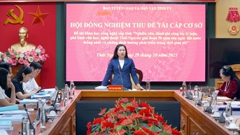 Ban Tuyên giáo và Dân vận Tỉnh ủy nghiệm thu đề tài khoa học