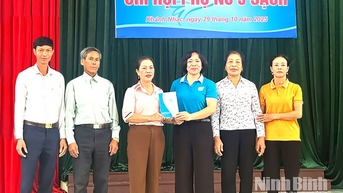 Ra mắt mô hình “Chi hội phụ nữ 3 sạch tham gia xây dựng nông thôn mới kiểu mẫu” tại xã Khánh Nhạc