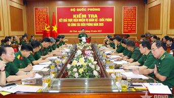 Đoàn công tác của Bộ Quốc phòng kiểm tra tại Hà Tĩnh