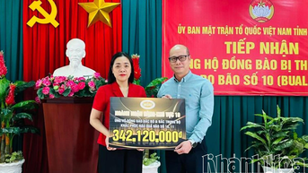Ngành Ngân hàng Khu vực 10 ủng hộ hơn 342 triệu đồng hỗ trợ đồng bào bị thiệt hại do bão