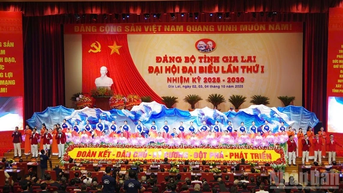 បើកមហាសន្និបាតលើកទី១ គណៈកម្មាធិការបក្សខេត្ត Gia Lai អាណត្តិ ២០២៥-២០៣០