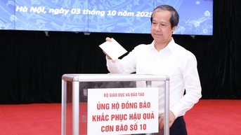 រដ្ឋមន្ត្រី ង្វៀន គីមសុន៖ សិស្សរាប់លាននាក់នៅតែមិនអាចទៅសាលាបាន ដោយសារព្យុះលេខ១០