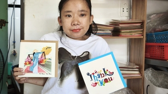 Tranh giấy xoắn của 'cô gái tí hon'