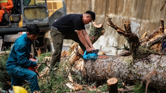 Đá lăn, đất lở, đường nứt, quả đồi nứt toác trên đèo D’Ran dẫn vào Đà Lạt