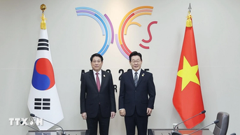 Chủ tịch nước Lương Cường hội đàm với Tổng thống Hàn Quốc Lee Jae Myung