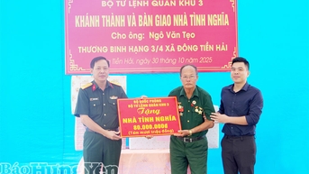 Khánh thành, bàn giao Nhà tình nghĩa cho thương binh hạng 3/4 tại xã Đông Tiền Hải