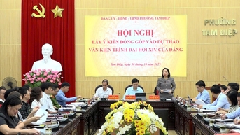 Ninh Bình: Phường Tam Điệp tổ chức hội nghị lấy ý kiến đóng góp vào dự thảo các văn kiện trình Đại hội XIV của Đảng