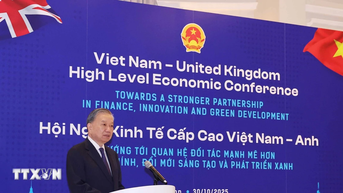 Tổng Bí thư Tô Lâm phát biểu tại Hội nghị Kinh tế cấp cao Việt Nam-Anh