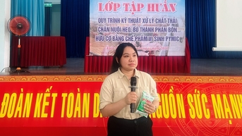 Tập huấn quy trình xử lý chất thải chăn nuôi thành phân bón hữu cơ
