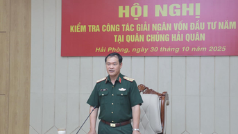 Bộ Quốc phòng kiểm tra công tác giải ngân vốn đầu tư tại Quân chủng Hải quân