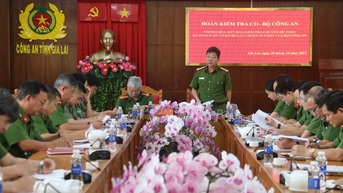 Đoàn kiểm tra chuyên đề của Cục C11 làm việc với Công an tỉnh Gia Lai