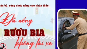 Cán bộ, công chức nâng cao nhận thức: “Đã uống rượu bia, không lái xe”