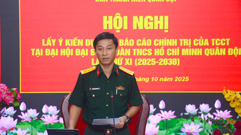 Hội nghị cho ý kiến dự thảo Báo cáo chính trị tại Đại hội Đoàn TNCS Hồ Chí Minh Quân đội lần thứ XI