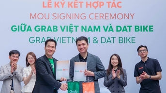 Grab Vietnam និង Dat Bike សហការគាំទ្រអ្នកបើកបរបច្ចេកវិទ្យាបៃតង
