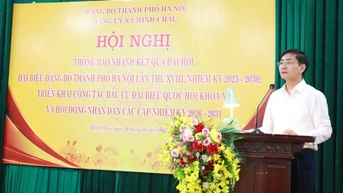 Đảng ủy xã Minh Châu tổ chức Hội nghị thông tin kết quả Đại hội đại biểu Đảng bộ Thành phố