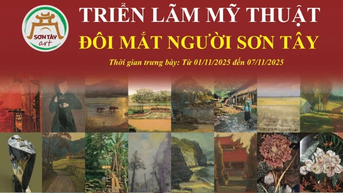 Sắc màu truyền thống và hiện đại hòa nhịp trong Triển lãm “Đôi mắt người Sơn Tây”