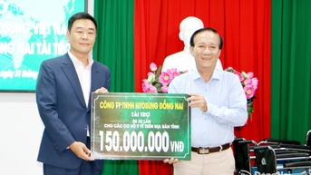 Công ty Hyosung Việt Nam và Hyosung Đồng Nai tặng 100 xe lăn tại Đồng Nai