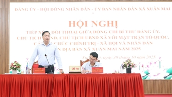 Lãnh đạo xã Xuân Mai đối thoại, lắng nghe ý kiến Nhân dân