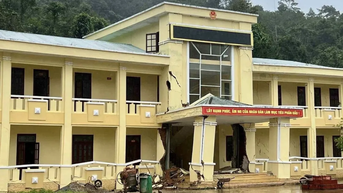Đà Nẵng: Kết cấu trụ sở UBND xã Hùng Sơn bị xô lệch, tiềm ẩn nguy cơ đổ sập