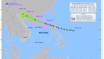 Bão số 11 (Matmo), giật cấp 14, ở bắc Biển Đông