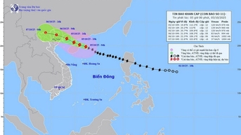 폭풍 Matmo는 Quang Ninh에서 420km 떨어진 곳에서 계속 강해지고 있습니다.