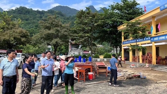 Ngành Giáo dục Tuyên Quang chung tay khắc phục hậu quả mưa lũ