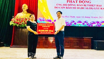 Hưng Yên: Kêu gọi ủng hộ người dân bị thiệt hại do bão số 10 (Bualoi)