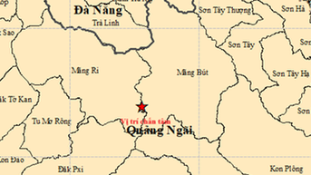 Động đất mạnh 4,9 độ ở Quảng Ngãi lúc rạng sáng
