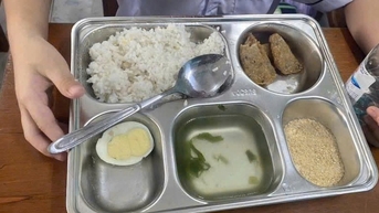 Xôn xao suất ăn bán trú 25.000 đồng với 3 miếng chả, 1 quả trứng, muối mè