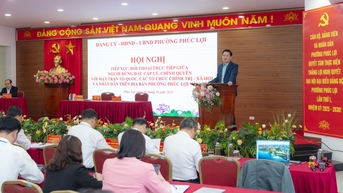 Lãnh đạo phường Phúc Lợi đối thoại với nhân dân, kịp thời tháo gỡ các vướng mắc