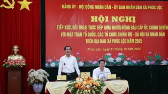 Lãnh đạo xã Phúc Lộc đối thoại trực tiếp với Nhân dân