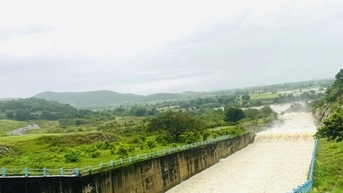 Hồ Sông Quao đang giảm lưu lượng xả lũ khoảng 80m3/s