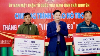Thái Nguyên tổ chức Chương trình trao hỗ trợ Tháng cao điểm “Vì người nghèo” năm 2025
