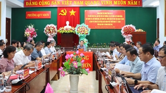 Chủ tịch UBND tỉnh làm việc với các phường: Quy Nhơn, Quy Nhơn Đông, Quy Nhơn Tây, Quy Nhơn Nam, Quy Nhơn Bắc và xã Nhơn Châu