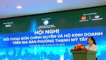 UBND phường Thạnh Mỹ Tây ký kết hợp tác nhiều nơi để hỗ trợ hộ kinh doanh trong khu vực lân cận