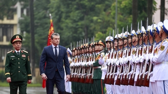 Đại tướng Phan Văn Giang chủ trì lễ đón Bộ trưởng Quốc phòng Mỹ Pete Hegseth