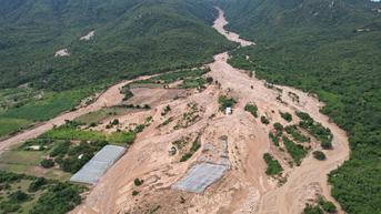 [Ảnh] Lâm Đồng: Hình ảnh thiệt hại sau vụ hồ nước nghi bị vỡ ở Tuy Phong