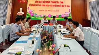 Kiểm tra, đôn đốc việc tiếp công dân, giải quyết khiếu nại, tố cáo