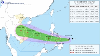 ព្យុះទីហ្វុង KALMAEGI ផ្លាស់ប្តូរទិសដៅ ហើយទំនងជានឹងកើនឡើងខ្លាំង