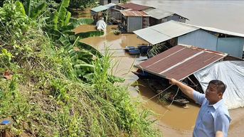 Bờ sông Đồng Nai sạt lở, uy hiếp đường ĐT 746