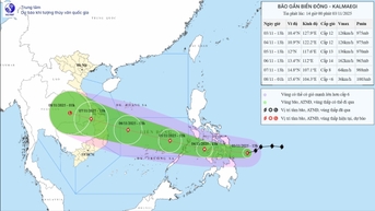 Bão Kalmaegi đang tiến nhanh vào Biển Đông, có khả năng mạnh lên cấp 14