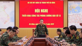 Bộ Chỉ huy Quân sự thành phố Đà Nẵng triển khai các biện pháp ứng phó bão số 13