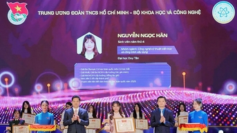 Nữ sinh ĐH Duy Tân đạt Giải Nữ sinh Khoa học Công nghệ Việt Nam 2025