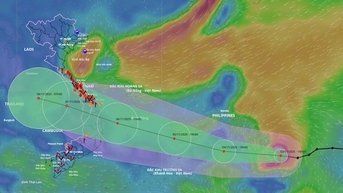 Dự báo các tỉnh mưa to gió mạnh từ đêm 6.11 khi bão số 13 đổ bộ