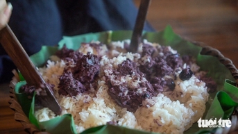 Món xôi đặc sản chỉ có vào mùa thu của người Tày ở Thái Nguyên