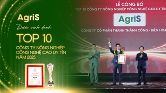 AgriS dẫn đầu Top 10 Công ty uy tín ngành Nông nghiệp Công nghệ cao 2025