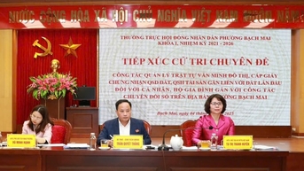 Phường Bạch Mai: Tiếp xúc cử tri chuyên đề về quản lý trật tự văn minh đô thị