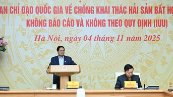 [Ảnh] Thủ tướng Phạm Minh Chính chủ trì Phiên họp lần thứ 20 của Ban Chỉ đạo Quốc gia về chống khai thác hải sản bất hợp pháp