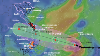 Bão Kalmaegi đã vào Biển Đông, hôm nay cường độ có thể mạnh lên cấp 14, giật cấp 17